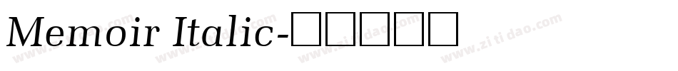 Memoir Italic字体转换